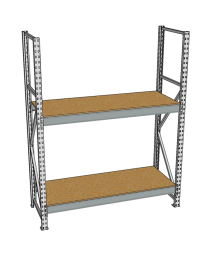 Стеллаж грузовой СГР 2000x1200x600 2 полки (ДСП) Стеллаж грузовой СГР 2000x1200x600 2 полки (ДСП)