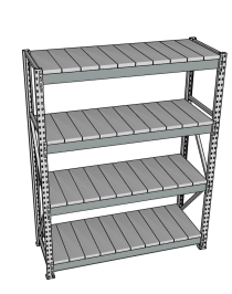Стеллаж грузовой СГР 2500x1200x800 4 полки (металл) Стеллаж грузовой СГР 2500x1200x800 4 полки (металл)