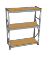 Стеллаж грузовой СГР 2500x1500x600 3 полки (ДСП) Стеллаж грузовой СГР 2500x1500x600 3 полки (ДСП)