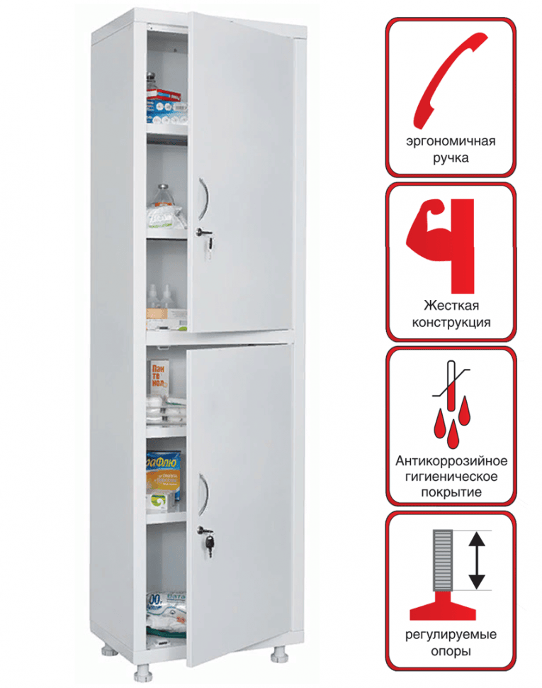 Медицинский шкаф HILFE МД 1 1657/SS купить в Екатеринбурге Медицинский шкаф HILFE МД 1 1657/SS купить в Екатеринбурге