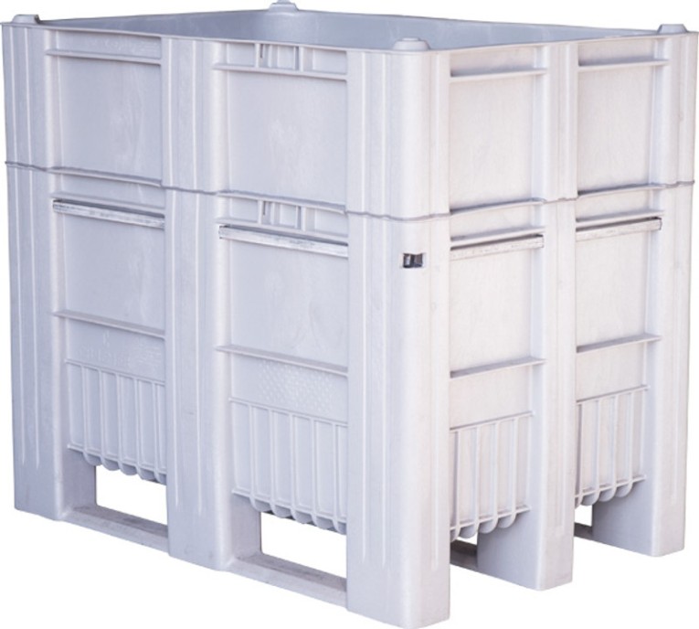 BoxPallet 1200х800х1035 сплошной, на полозьях серый купить в Екатеринбурге