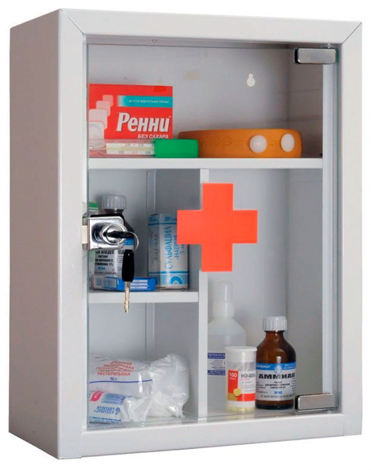 Аптечка металлическая Hilfe AMD-39G Аптечка металлическая Hilfe AMD-39G