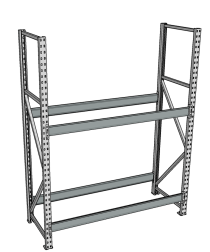 Стеллаж грузовой СГР 3000x2100x400 2 полки (без настила) Стеллаж грузовой СГР 3000x2100x400 2 полки (без настила)