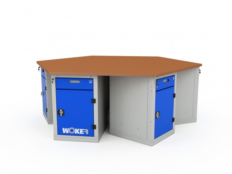 Верстак шеститумбовый WOKER PRO 6002.2500 купить в Екатеринбурге