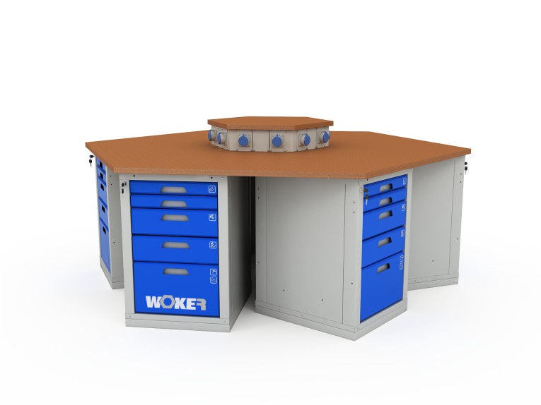 Верстак шеститумбовый WOKER PRO 6005.2500 купить в Екатеринбурге Верстак шеститумбовый WOKER PRO 6005.2500 купить в Екатеринбурге