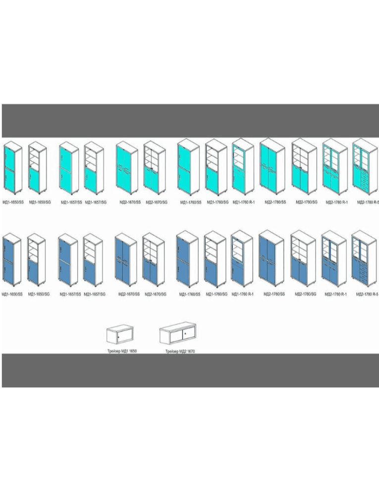 Медицинский шкаф HILFE МД 2 1780/SG купить в Екатеринбурге