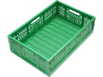 Ящик 600х400х170 перфорированный, складной зелёный Ящик 600х400х170 перфорированный, складной зелёный