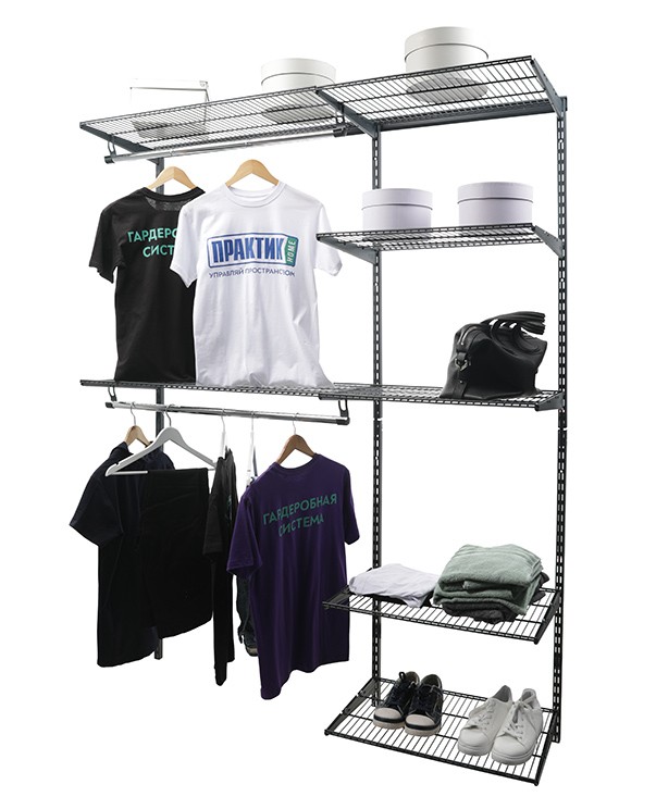 Гардеробная система Практик Home Optima G150 графит купить в Екатеринбурге Гардеробная система Практик Home Optima G150 графит купить в Екатеринбурге