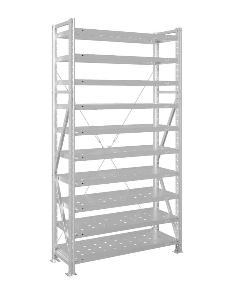 Стеллаж MS U 2000x1500x600 10 полок (150 кг, перф) купить в Екатеринбурге