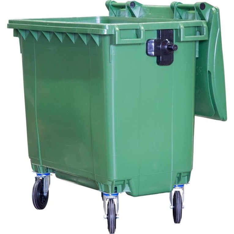 Мусорный контейнер 770л. зелёный купить в Екатеринбурге Мусорный контейнер 770л. зелёный купить в Екатеринбурге
