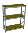 Стеллаж грузовой СГР 2500x1500x600 3 полки (фанера) Стеллаж грузовой СГР 2500x1500x600 3 полки (фанера)