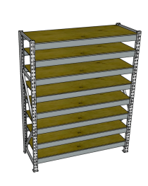 Стеллаж грузовой СГР 3000x1500x800 8 полок (фанера) Стеллаж грузовой СГР 3000x1500x800 8 полок (фанера)
