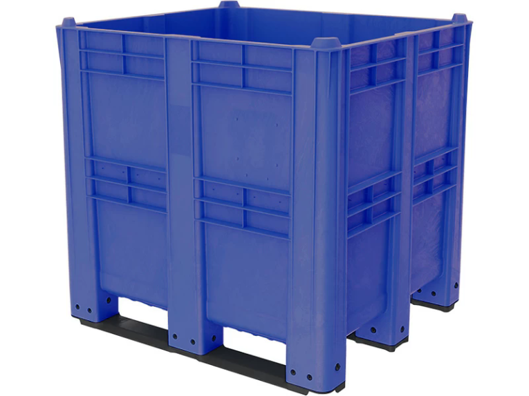 BoxPallet 1300х1150х1250 сплошной, на 3 полозьях синий купить в Екатеринбурге BoxPallet 1300х1150х1250 сплошной, на 3 полозьях синий купить в Екатеринбурге