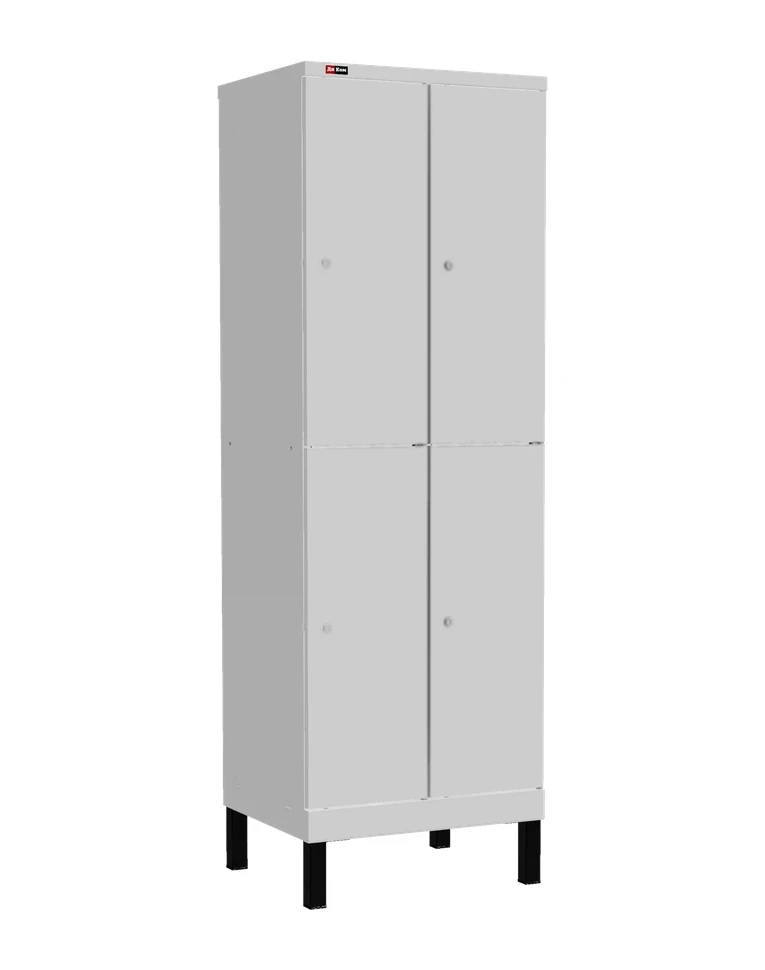 Шкаф-локер ДиКом УНО-322, корпус RAL 7038, двери RAL 7038, на ножках