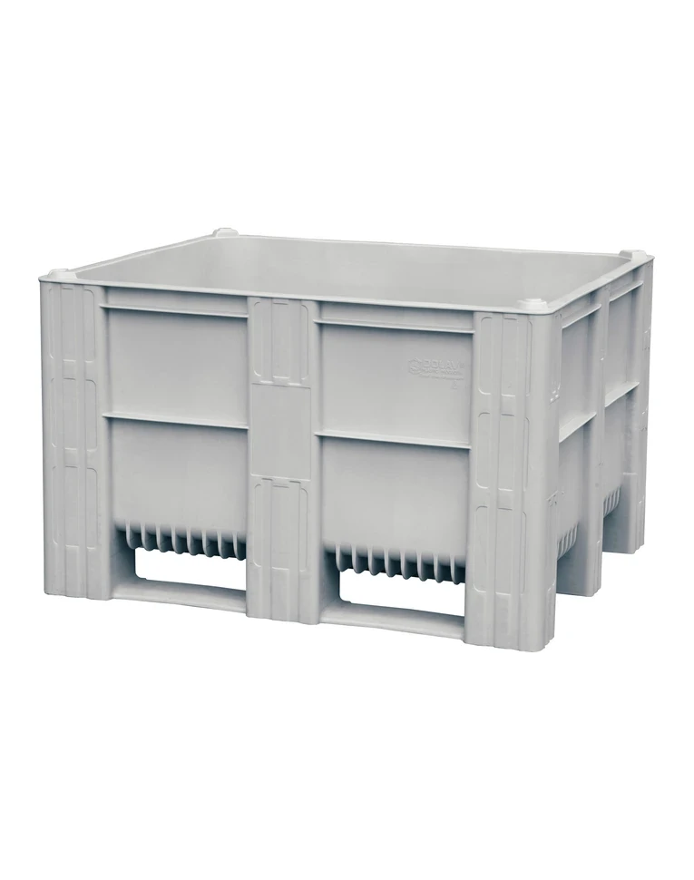 BoxPallet 1200х1000х740 мм сплошной на 3-х полозьях серый BoxPallet 1200х1000х740 мм сплошной на 3-х полозьях серый