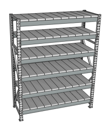 Стеллаж грузовой СГР 2500x900x1000 6 полок (металл) Стеллаж грузовой СГР 2500x900x1000 6 полок (металл)