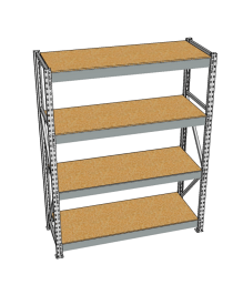 Стеллаж грузовой СГР 2000x1200x400 4 полки (ДСП)