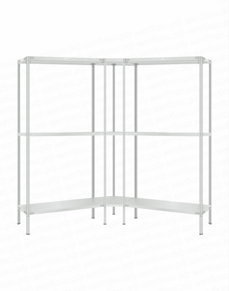 Стеллаж угловой 2000х1500х1500 (3 яруса глубиной 300мм) купить в Екатеринбурге Стеллаж угловой 2000х1500х1500 (3 яруса глубиной 300мм) купить в Екатеринбурге