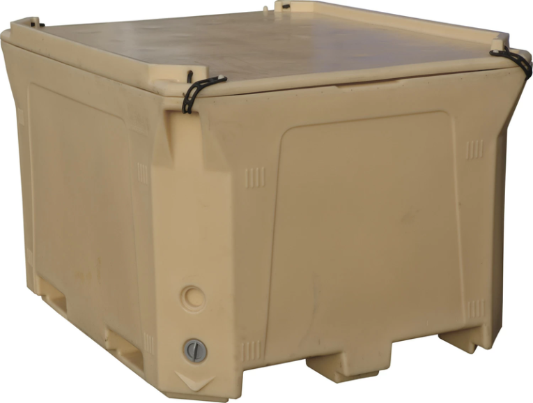 Контейнер 1470х1180х965 мм бежевый с крышкой купить в Екатеринбурге Контейнер 1470х1180х965 мм бежевый с крышкой купить в Екатеринбурге