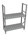Стеллаж грузовой СГР 2500x1500x800 2 полки (металл) Стеллаж грузовой СГР 2500x1500x800 2 полки (металл)