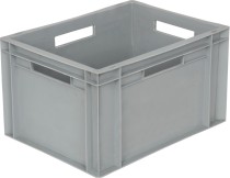 Ящик 400х300х230 сплошной,с ручками,гладкое дно, серый B-4322 Ящик 400х300х230 сплошной,с ручками,гладкое дно, серый B-4322