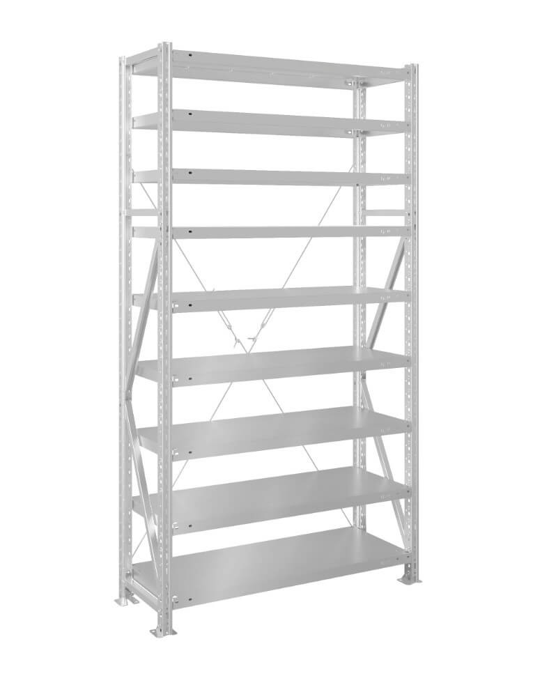 Стеллаж MS U 3000x1200x800 9 полок (350 кг, металл) купить в Екатеринбурге