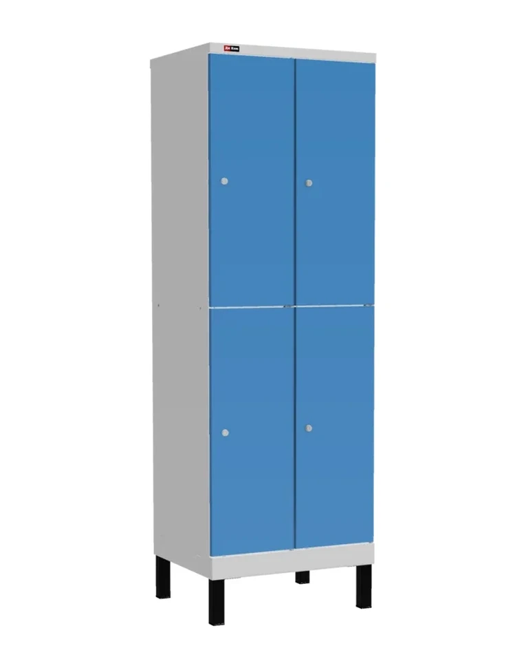 Шкаф-локер ДиКом УНО-322, корпус RAL 7038, двери RAL 5012, на ножках