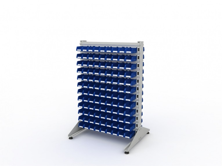 Стеллаж для пластиковых лотков SORTEX двухсторонний 1500x1000x800.01 купить в Екатеринбурге
