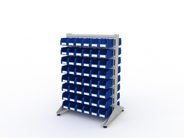 Стеллаж для пластиковых лотков SORTEX двухсторонний 1500x1000x800.02 купить в Екатеринбурге