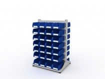 Стеллаж для пластиковых лотков SORTEX двухсторонний 1500x1000x800.03 Стеллаж для пластиковых лотков SORTEX двухсторонний 1500x1000x800.03