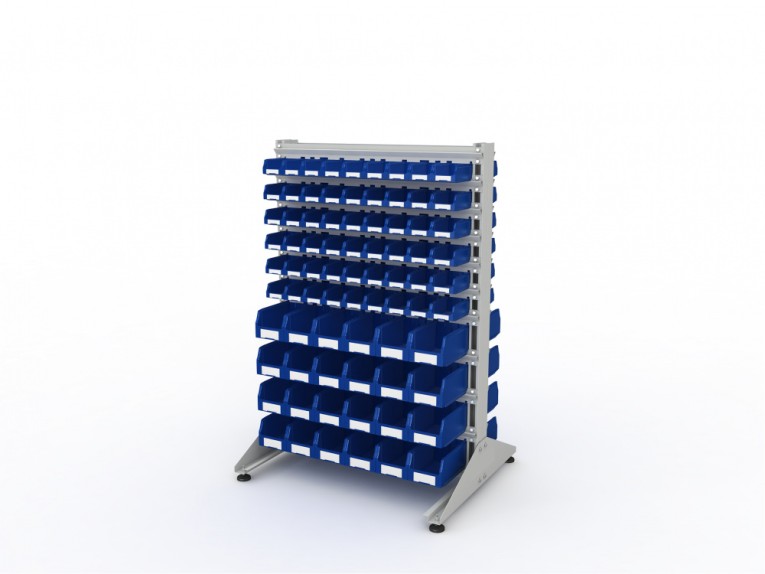 Стеллаж для пластиковых лотков SORTEX двухсторонний 1500x1000x800.04 купить в Екатеринбурге