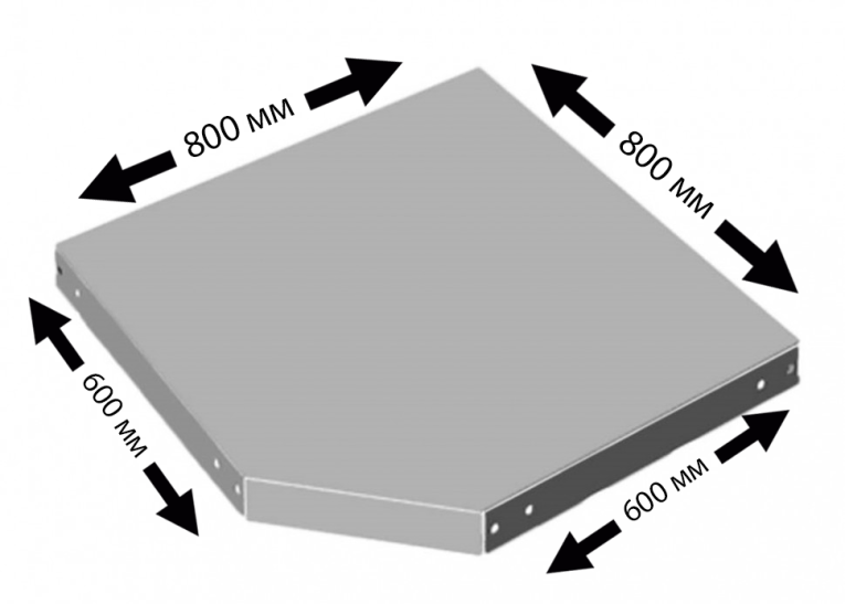 Угловая полка Практик MS 60F (800х600) купить в Екатеринбурге