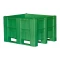 BoxPallet 1200x1000x740 мм сплошной на полозьях зелёный