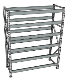 Стеллаж грузовой СГР 2000x2100x1000 6 полок (без настила) Стеллаж грузовой СГР 2000x2100x1000 6 полок (без настила)