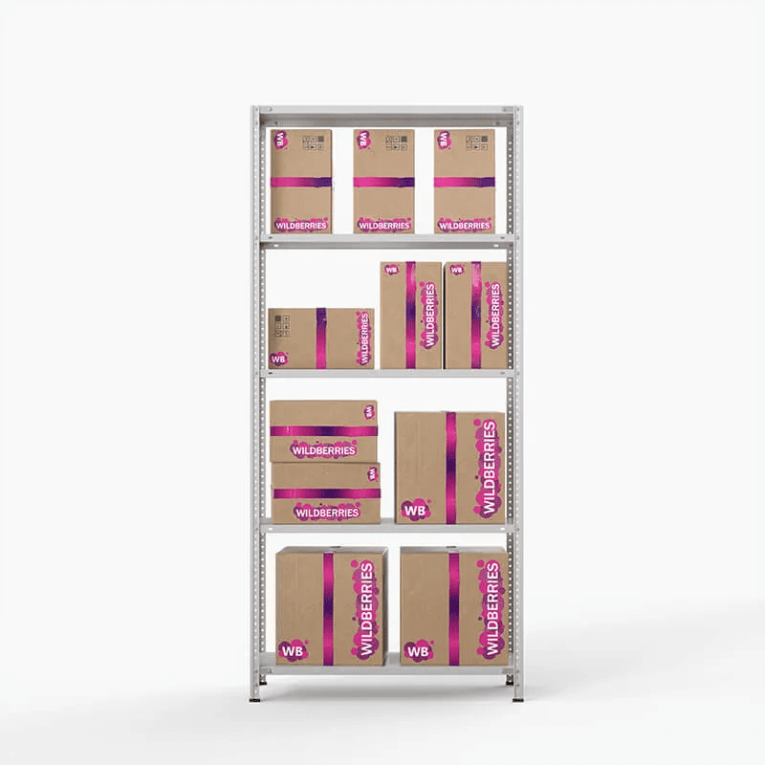 Стеллаж ПВЗ Wildberries 2000х1000х400 5 полок купить в Екатеринбурге Стеллаж ПВЗ Wildberries 2000х1000х400 5 полок купить в Екатеринбурге