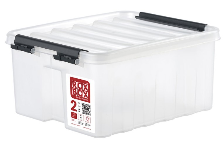 Контейнер Rox Box Original 2 (210х170х95 мм с крышкой и клипсами прозрачный) купить в Екатеринбурге
