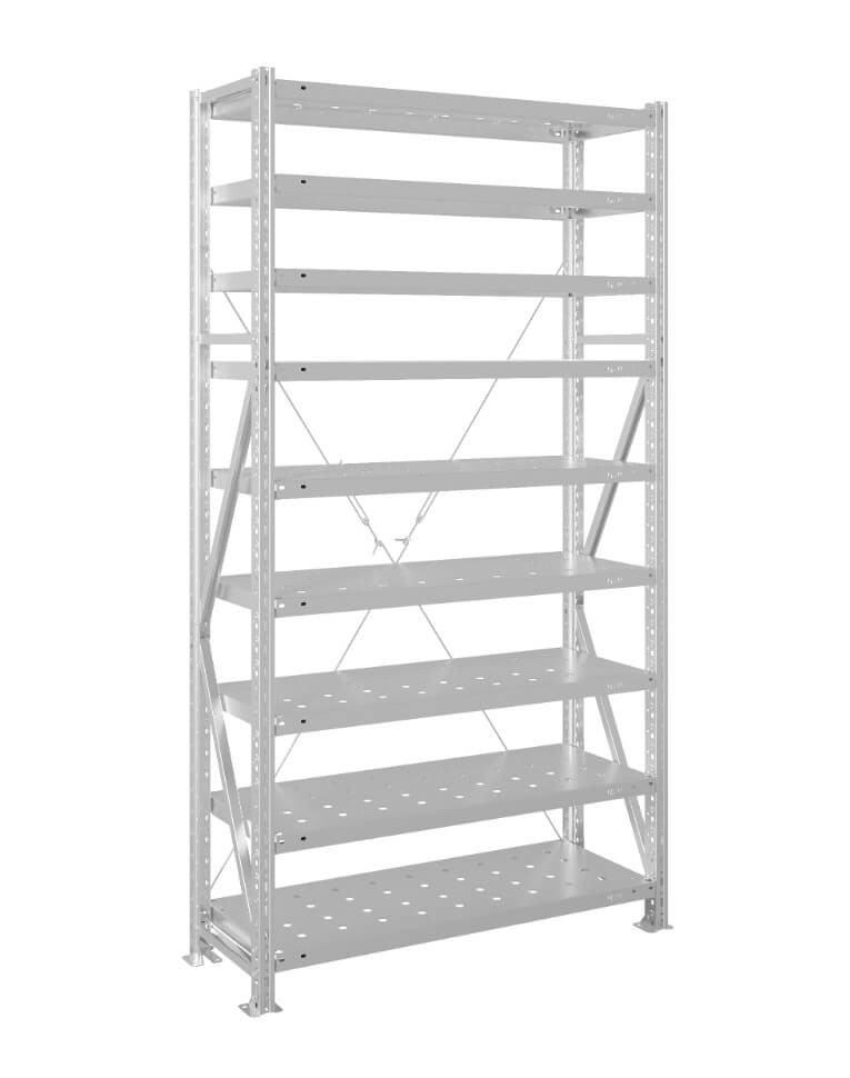Стеллаж MS U 2500x1500x800 9 полок (200 кг, перф) купить в Екатеринбурге