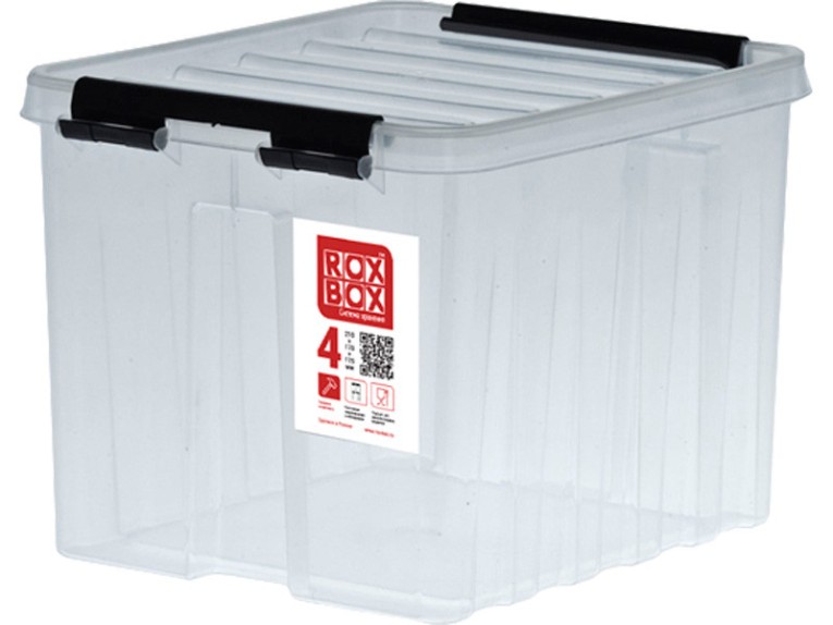 Контейнер Rox Box Original 4 (210х170х175 мм с крышкой и клипсами прозрачный) купить в Екатеринбурге