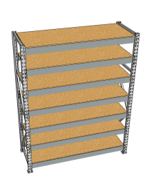 Стеллаж грузовой СГР 3000x1200x500 7 полок (ДСП) Стеллаж грузовой СГР 3000x1200x500 7 полок (ДСП)