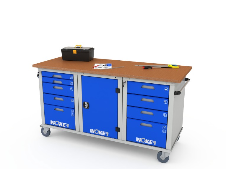 Верстак мобильный трехтумбовый WOKER PRO 3514.1800 купить в Екатеринбурге Верстак мобильный трехтумбовый WOKER PRO 3514.1800 купить в Екатеринбурге