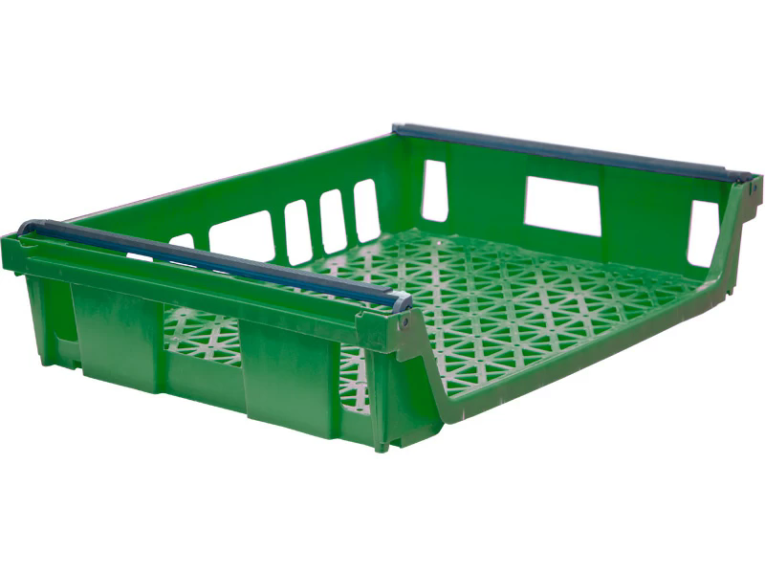 Ящик 744х557х167 со складываемыми ручками зелёный купить в Екатеринбурге Ящик 744х557х167 со складываемыми ручками зелёный купить в Екатеринбурге