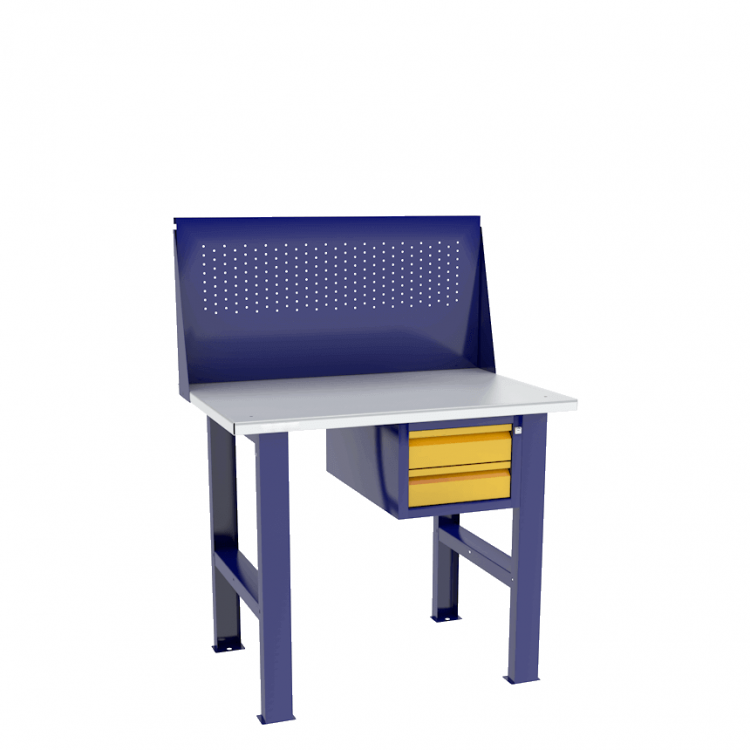 Верстак бестумбовый с подвесным ящиком ВП-Э с экраном купить в Екатеринбурге