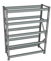 Стеллаж грузовой СГР 3000x1500x400 5 полок (без настила) Стеллаж грузовой СГР 3000x1500x400 5 полок (без настила)