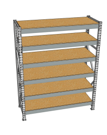 Стеллаж грузовой СГР 2500x1500x600 6 полок (ДСП) Стеллаж грузовой СГР 2500x1500x600 6 полок (ДСП)