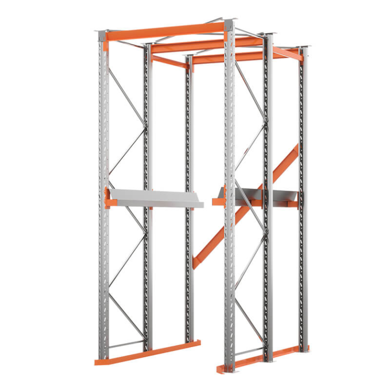 Стеллаж набивной паллетный (3000х1580х1800 мм), 1 линия, 2 яруса купить в Екатеринбурге