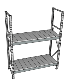 Стеллаж грузовой СГР 2000x1800x500 2 полки (металл)