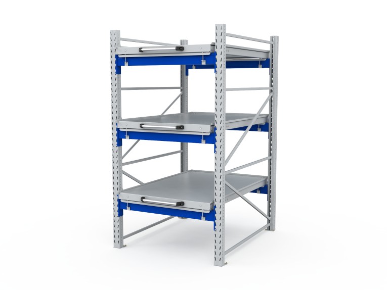 Стеллаж с выкатными платформами S-HEAVY 1000/900 (3 яруса хранения) купить в Екатеринбурге Стеллаж с выкатными платформами S-HEAVY 1000/900 (3 яруса хранения) купить в Екатеринбурге