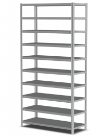 Стеллаж MS Standart 1850х1000х300 10 полок Стеллаж MS Standart 1850х1000х300 10 полок