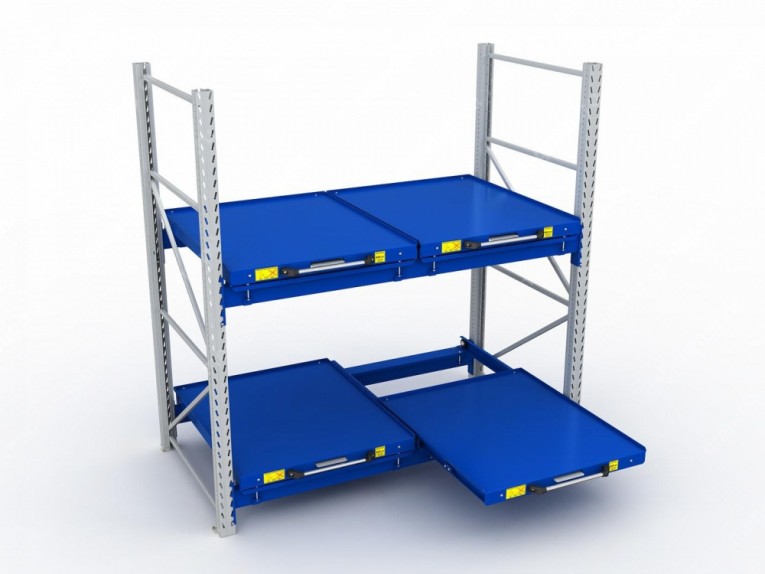 Стеллаж с выкатными платформами S-HEAVY 500 (2 яруса хранения) купить в Екатеринбурге Стеллаж с выкатными платформами S-HEAVY 500 (2 яруса хранения) купить в Екатеринбурге