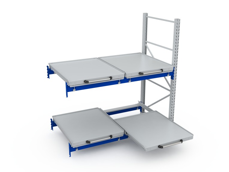 Стеллаж с выкатными платформами S-HEAVY 500 (2 яруса хранения) купить в Екатеринбурге Стеллаж с выкатными платформами S-HEAVY 500 (2 яруса хранения) купить в Екатеринбурге